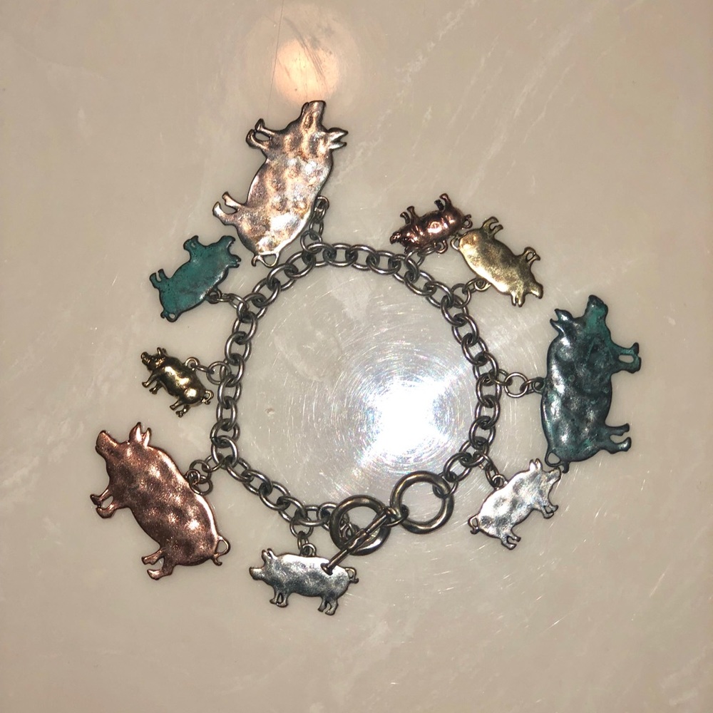 Pig Charm Bracelet